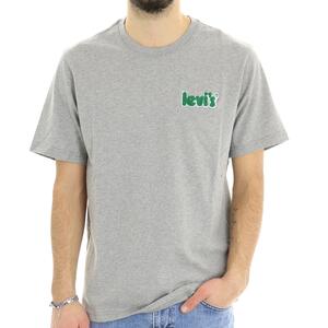 T-SHIRT SS RELAXED SSNL POSTER GRIGIO